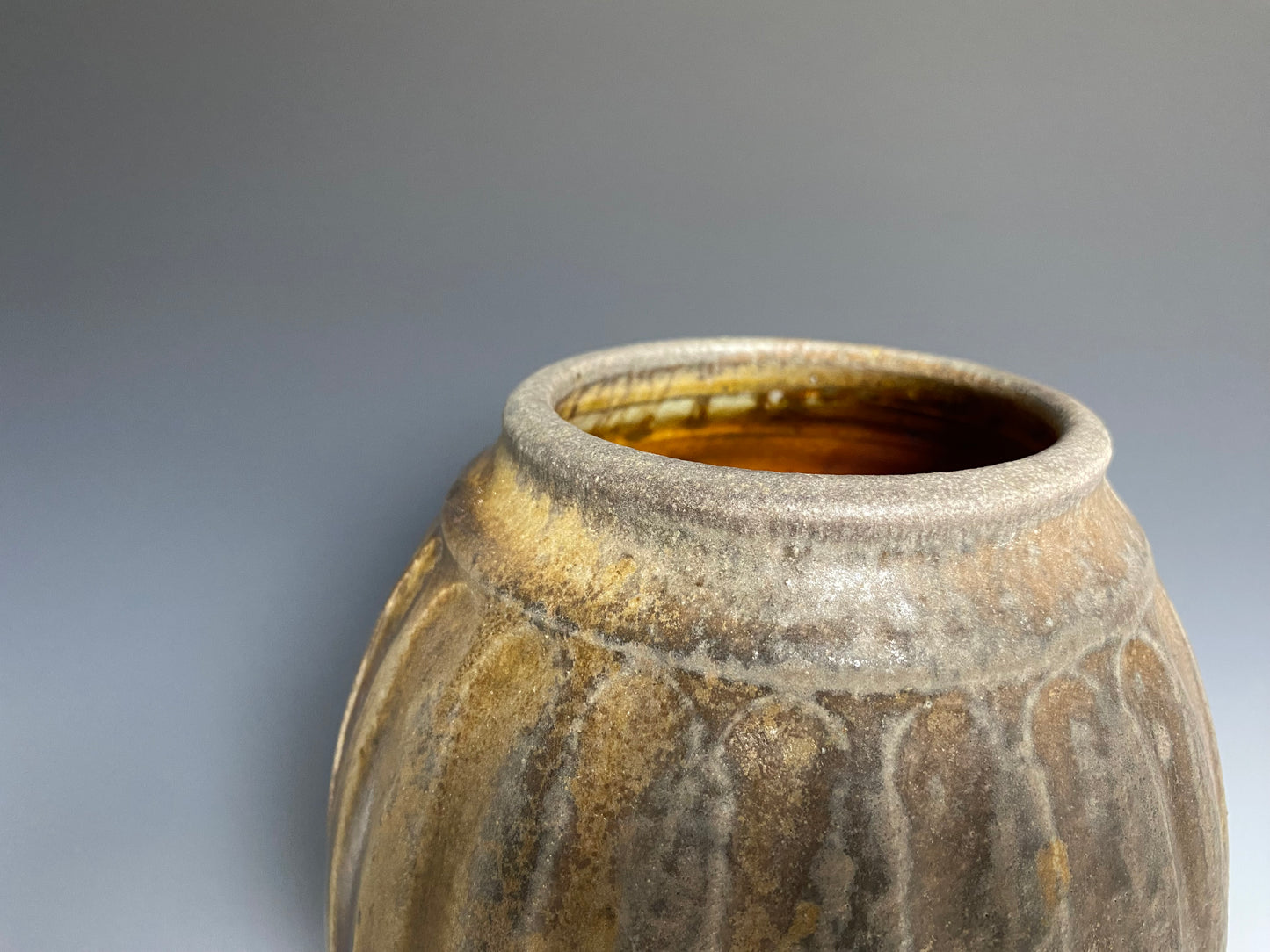 Wood Fired Fluted Vase