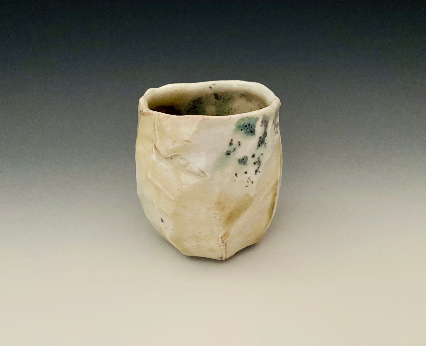 Wood fired faceted yunomi