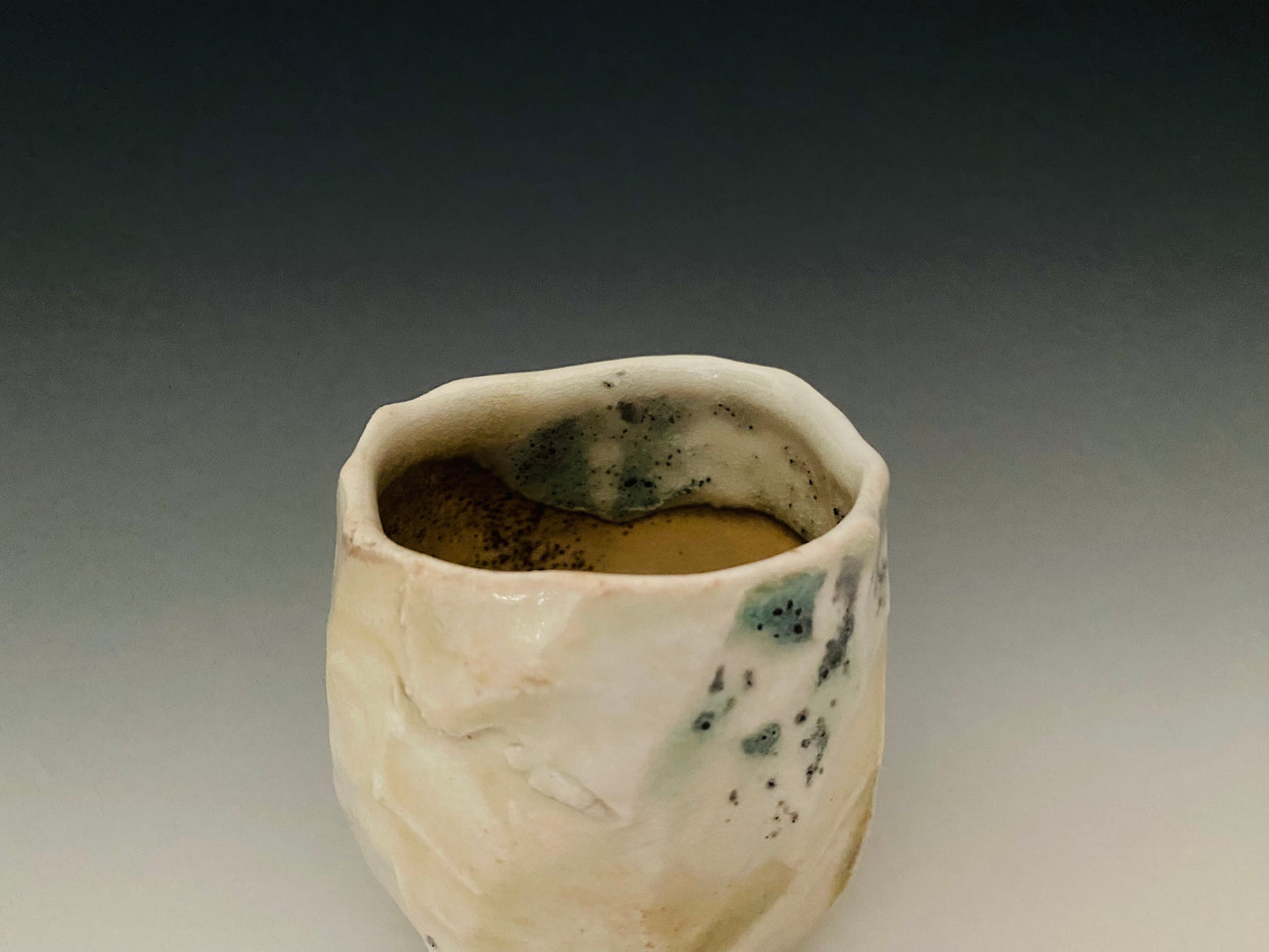 Wood fired faceted yunomi