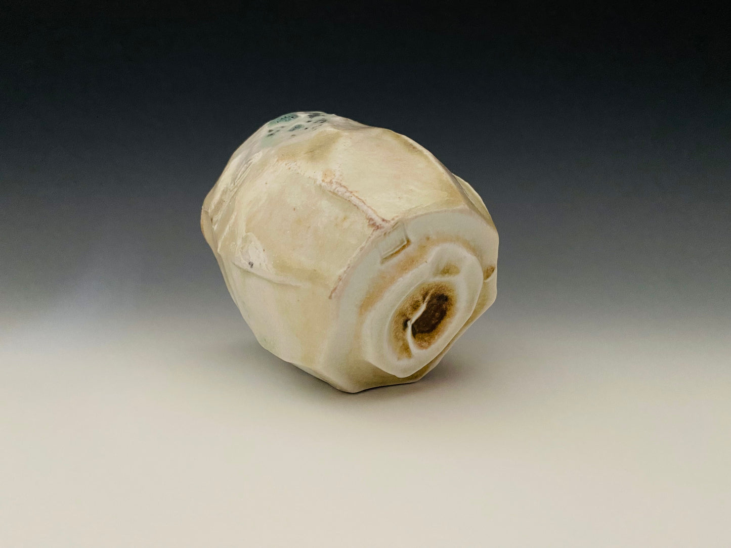 Wood fired faceted yunomi