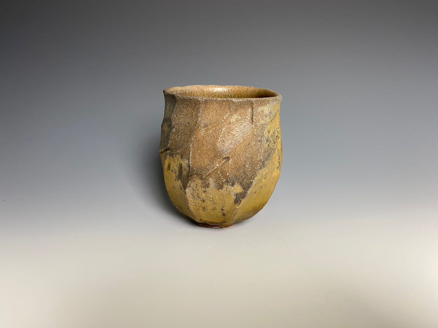 Wood Fired Faceted Yunomi