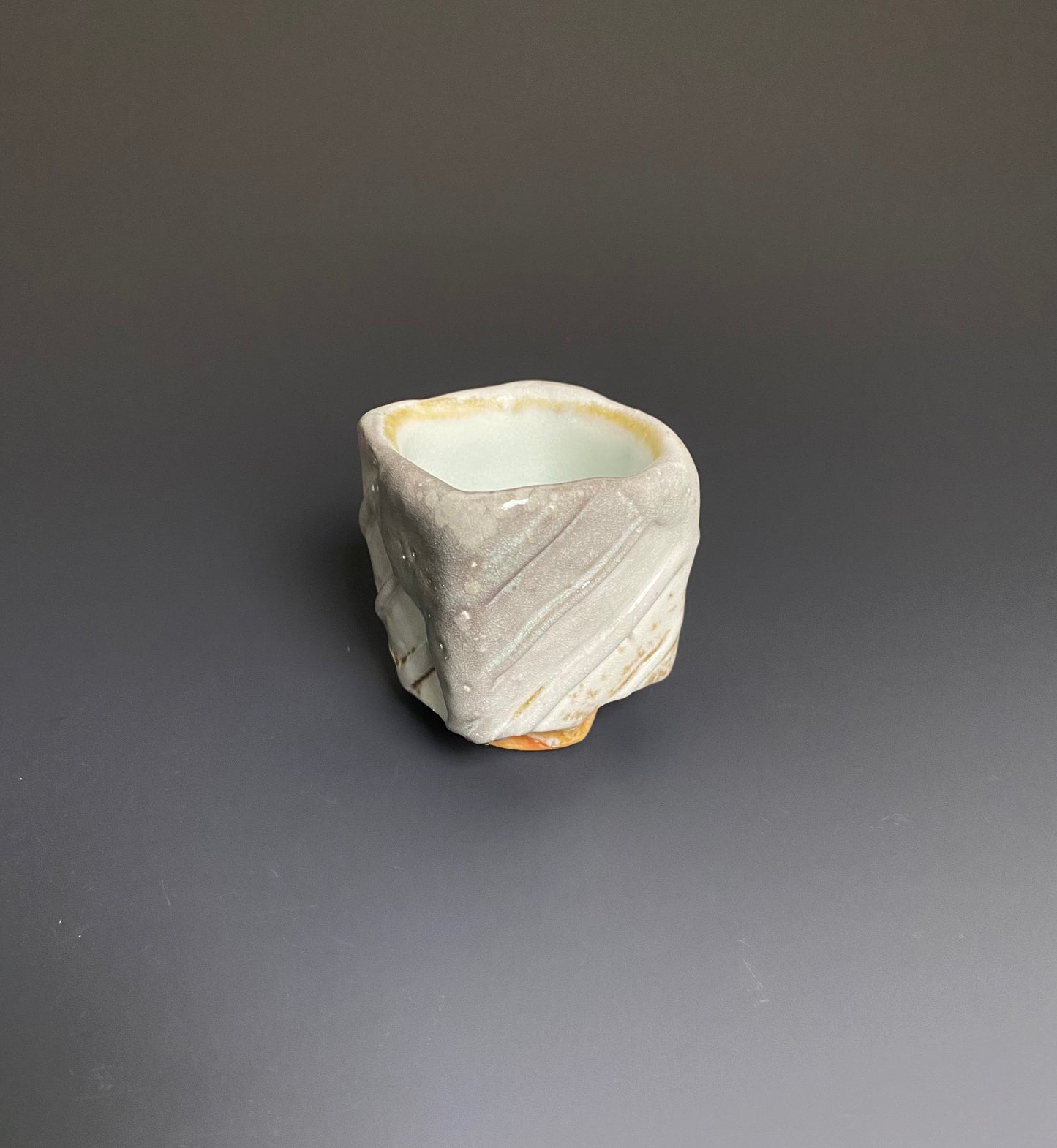Wood Fired Sake Cup with Paddle Marks