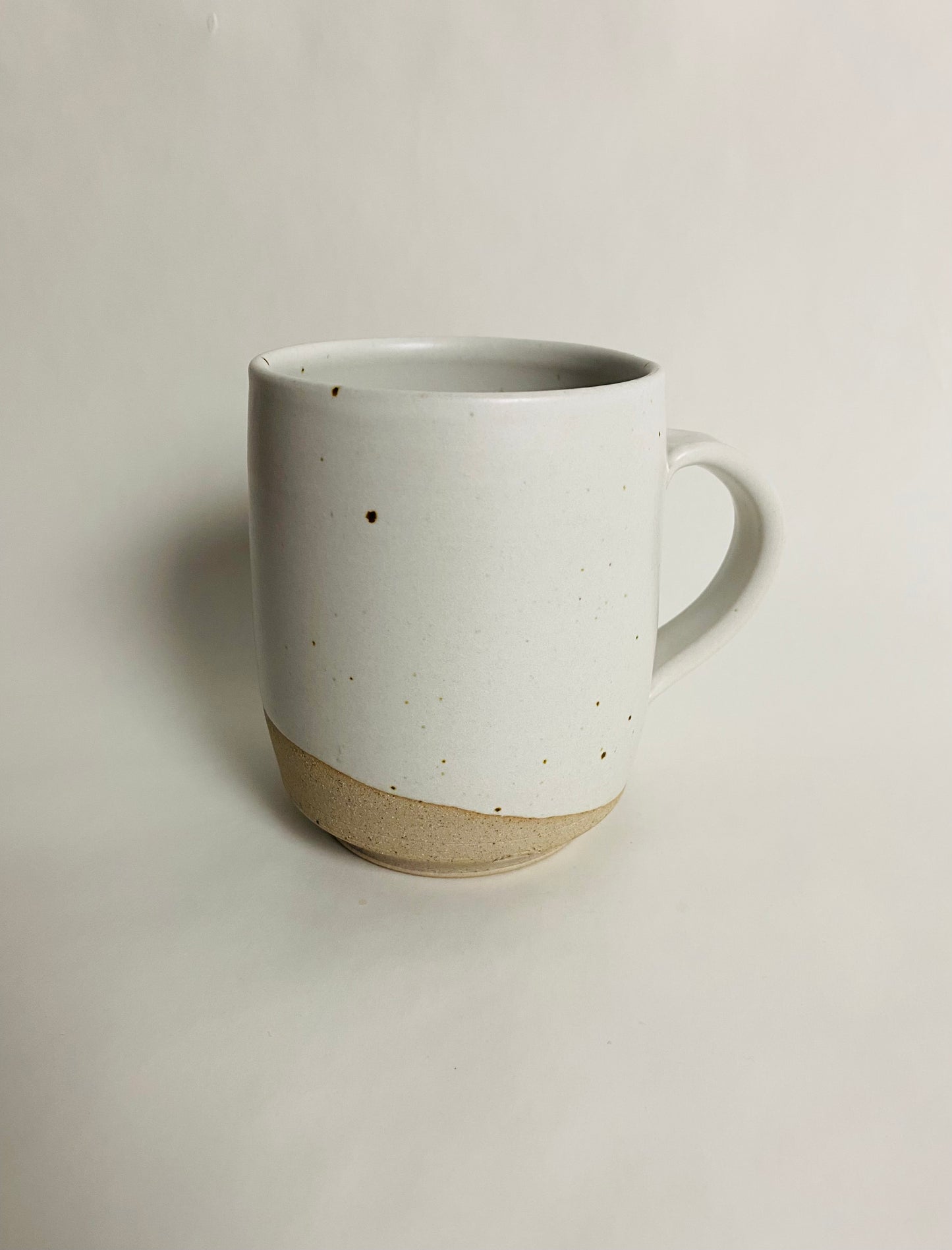Tall Satin White Mug