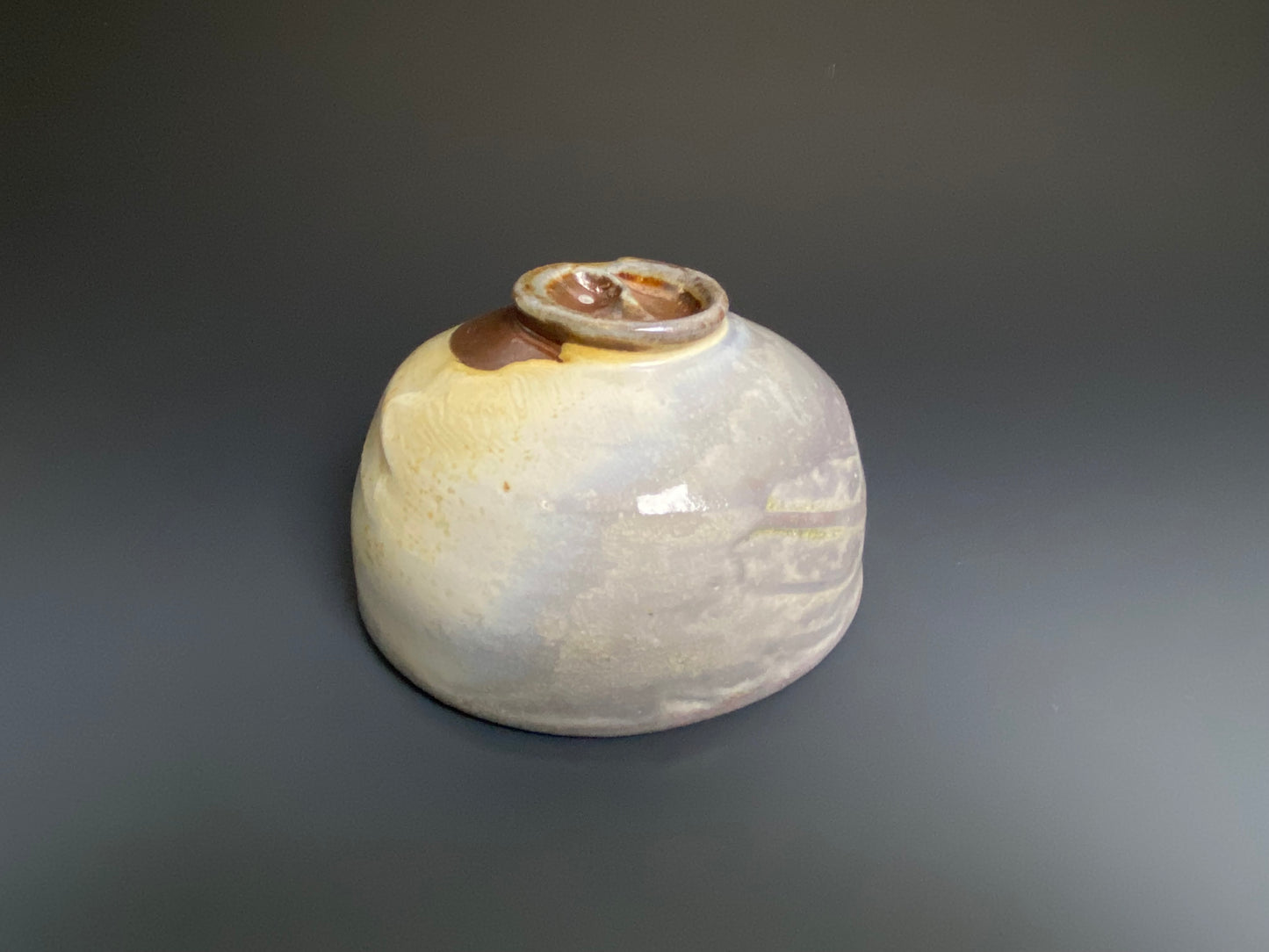 Wood Fired Porcelain Bowl with Jewel