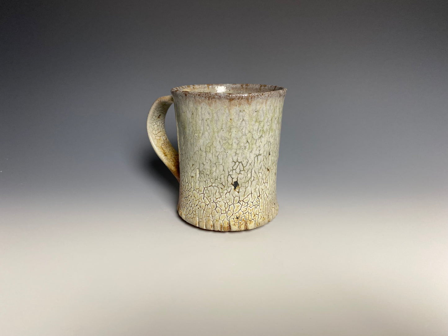 Wood Fired Mug with Crackle Slip