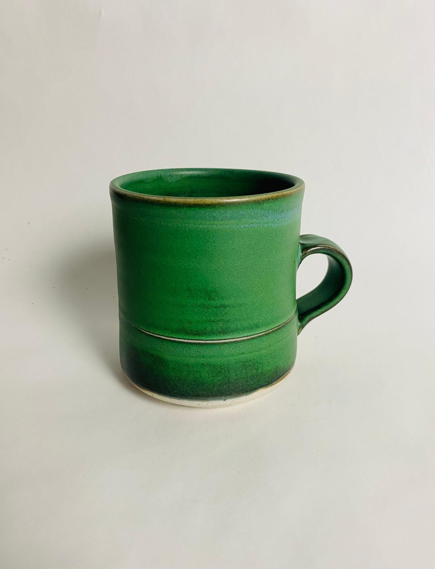Forest Green Mug with a Low Handle