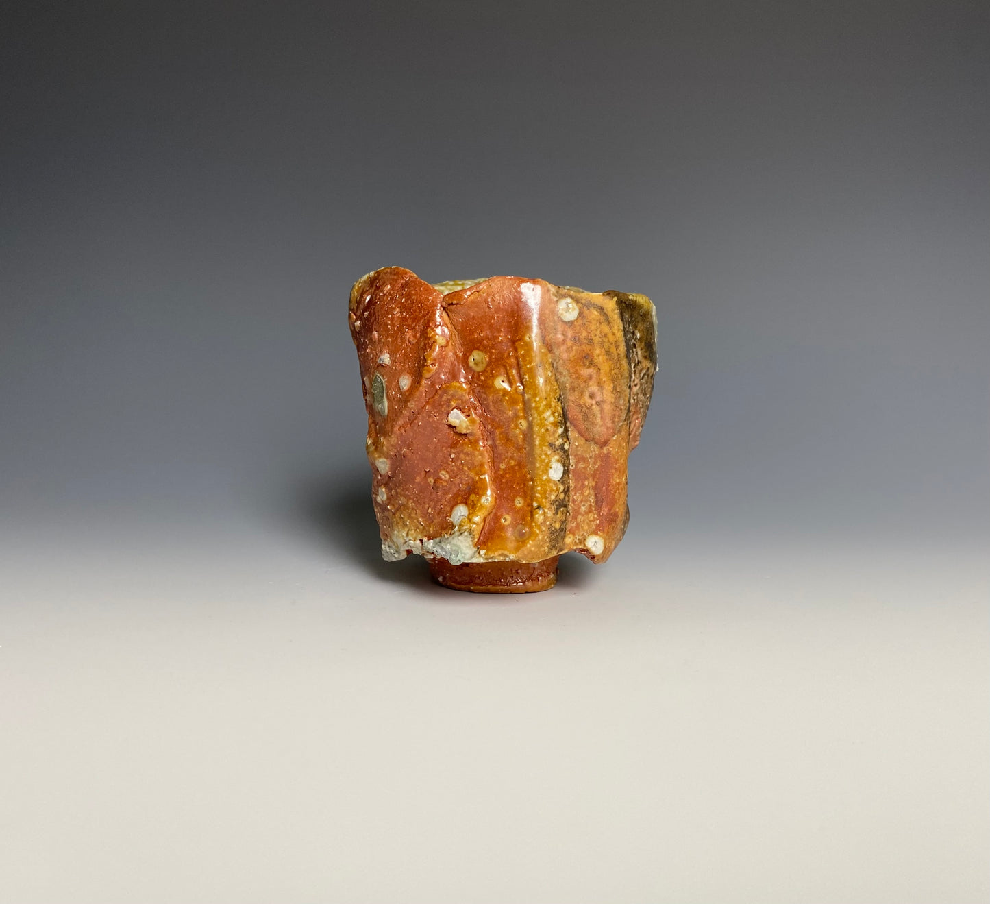 Wood fired hand carved yunomi