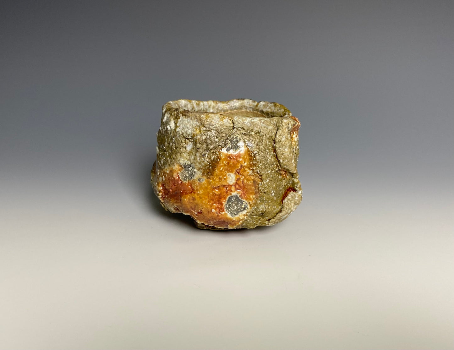 Wood Fired Hand Carved Sipping Cup, Shigaraki Clay