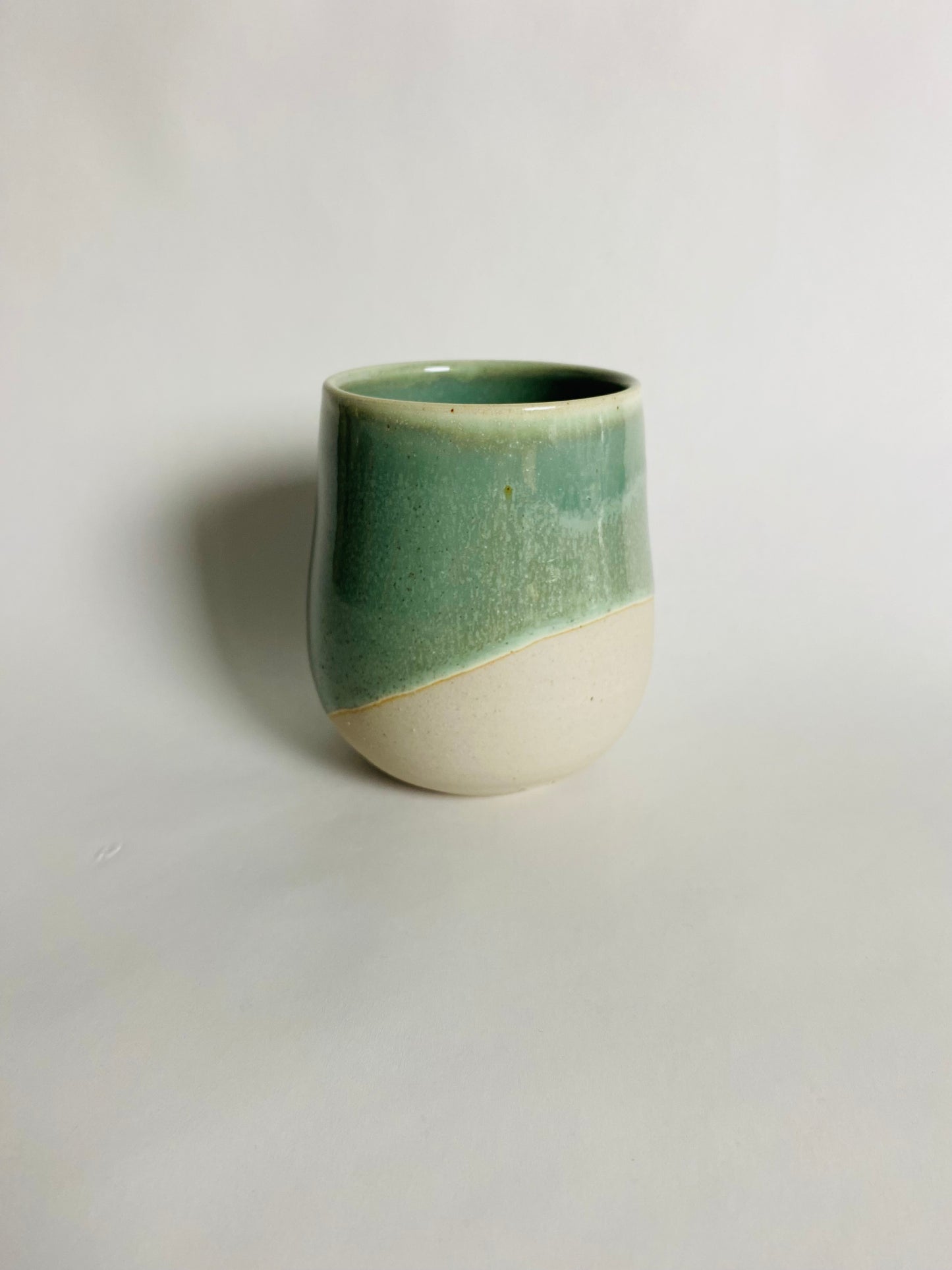 Tumbler with a Light Green Glaze