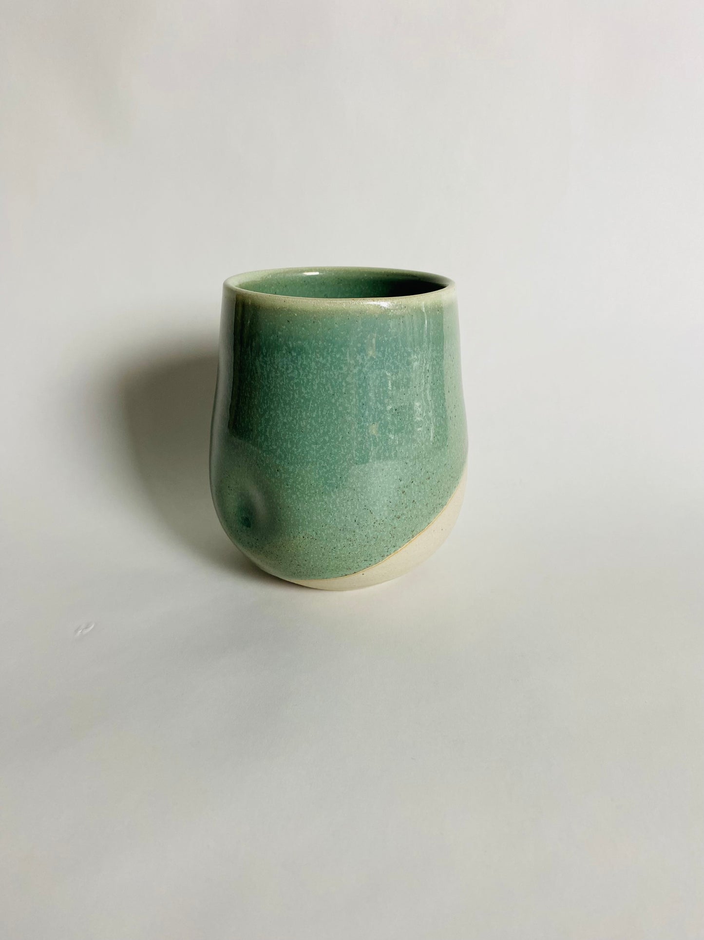 Tumbler with a Light Green Glaze