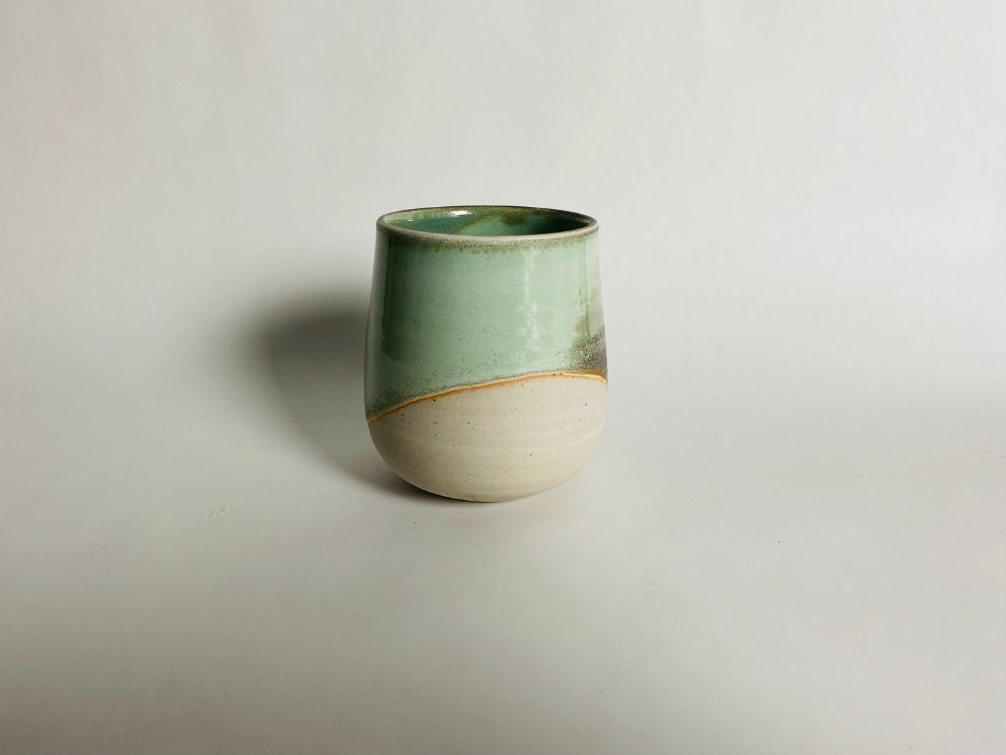 Tumbler with a Light Green Glaze