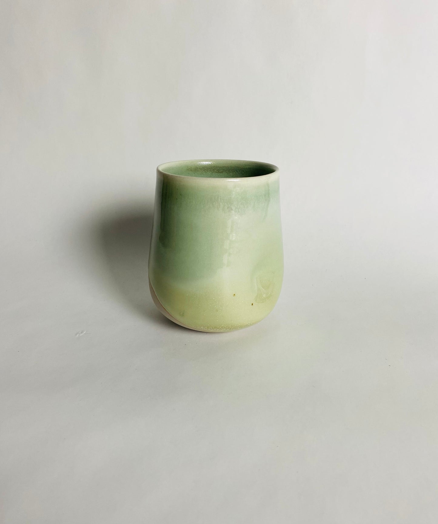 Tumbler with a Light Green Glaze