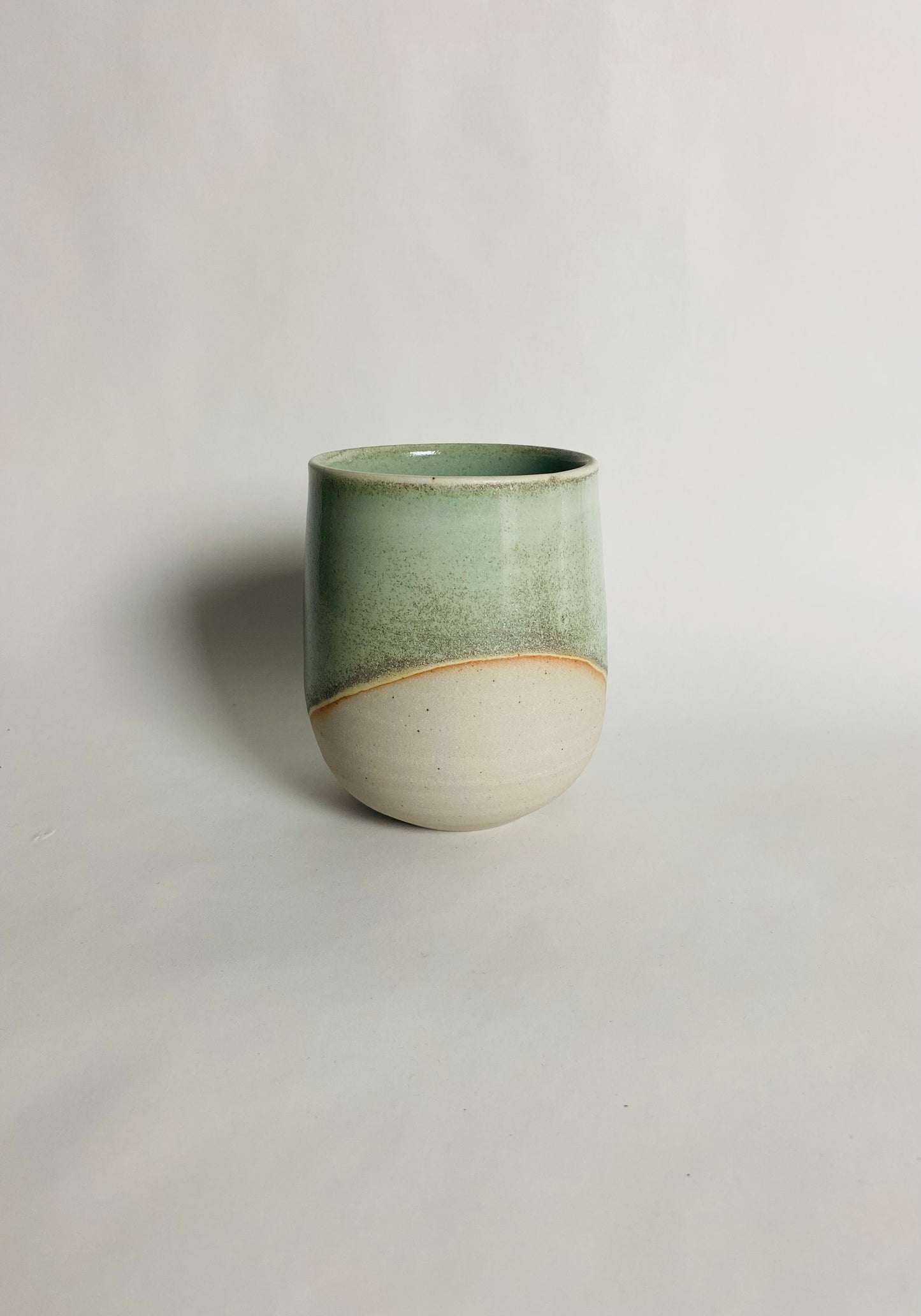 Tumbler with a Light Green Glaze