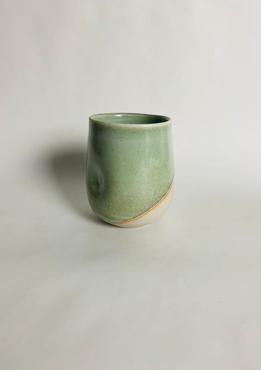 Tumbler with a Light Green Glaze