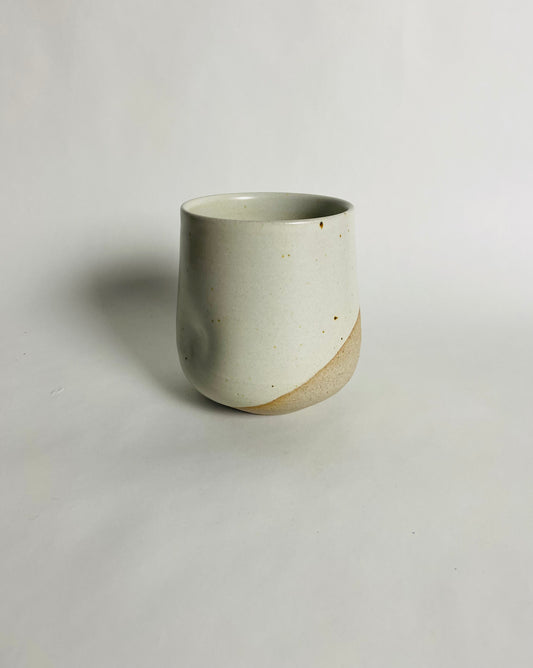 Tumbler with a White Glaze