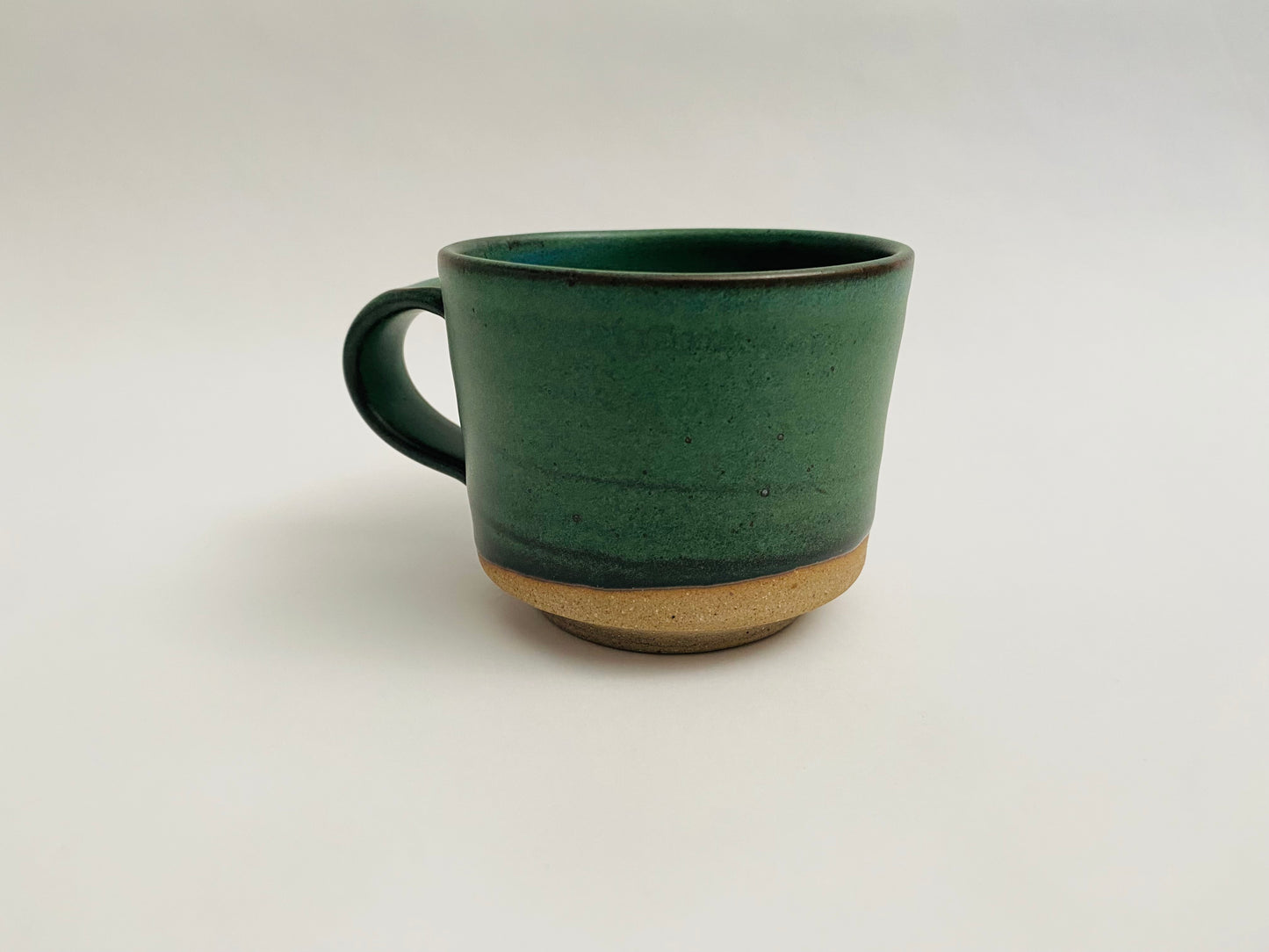 Forest green stoneware mug