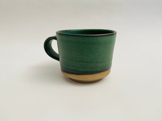 Forest green stoneware mug