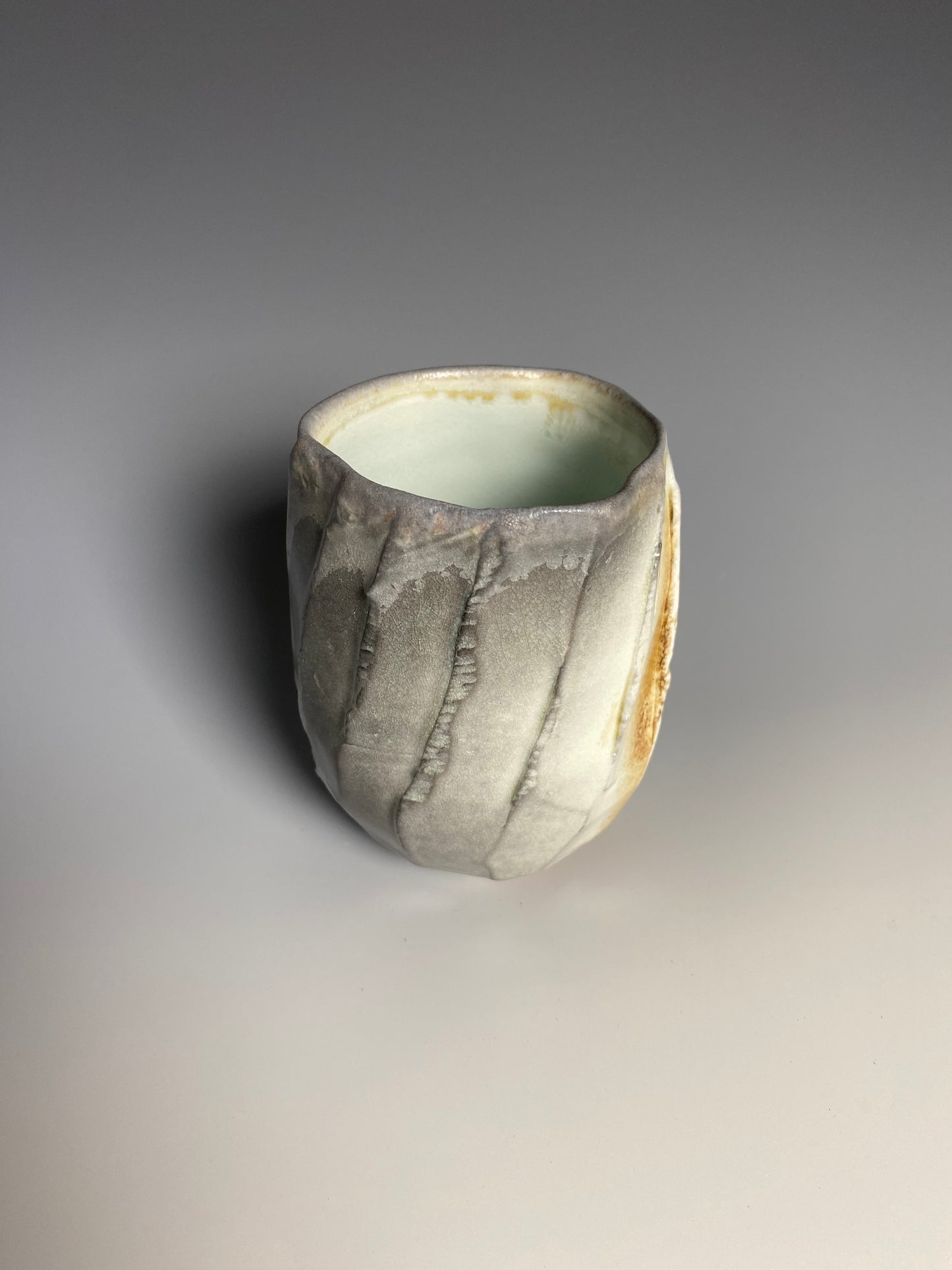 Wood Fired Faceted Yunomi