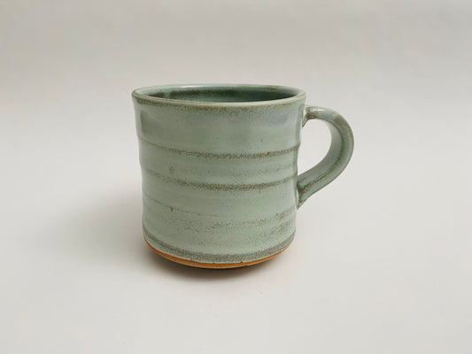 Light green stoneware mug