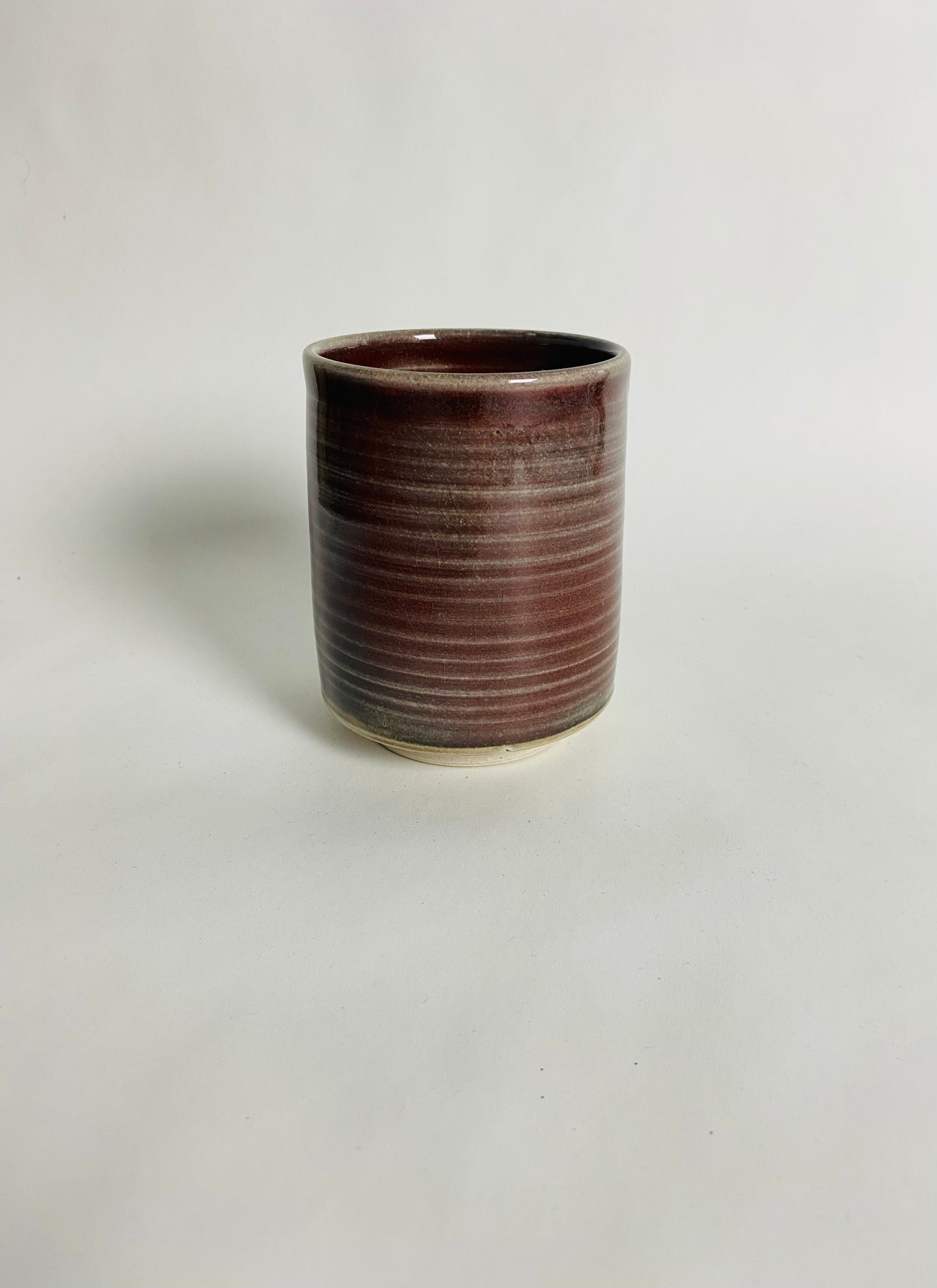 Tumbler with a Red/Grey Glaze