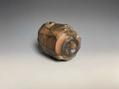 Wood Fired Faceted Yunomi with Crackle Slip