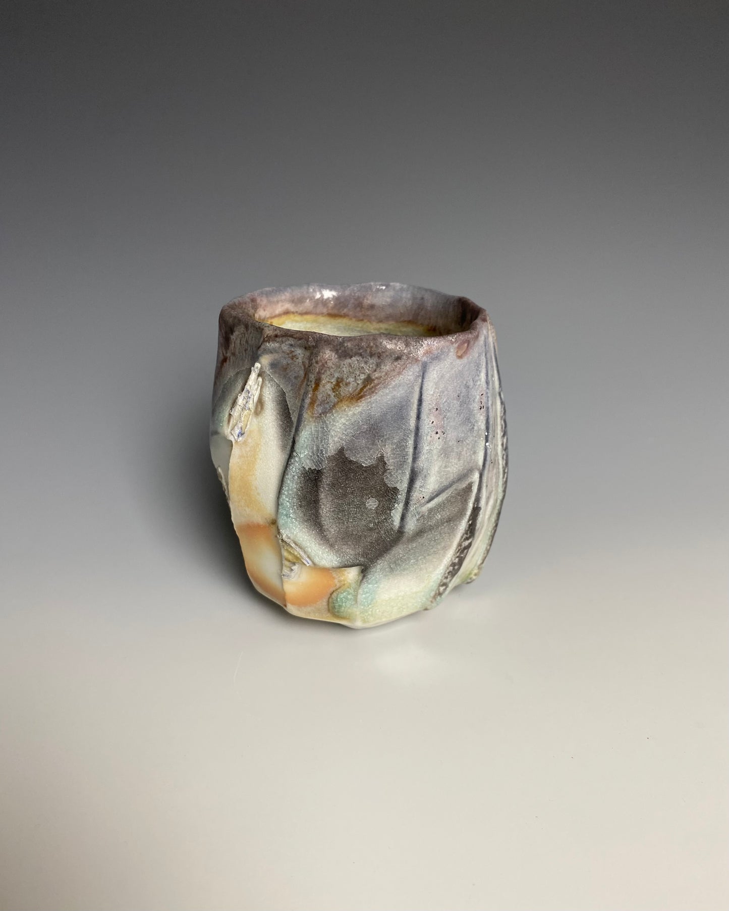 Wood Fired Faceted Yunomi