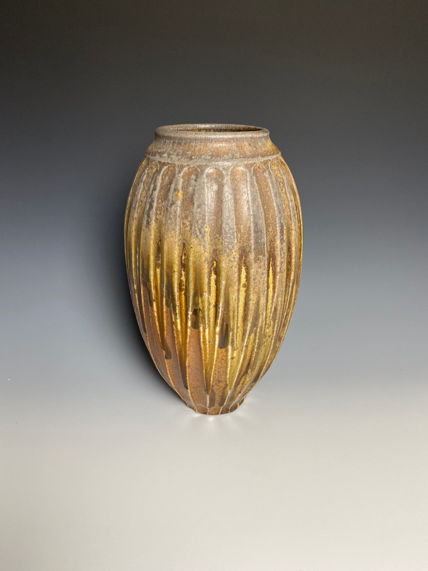 Wood Fired Fluted Vase