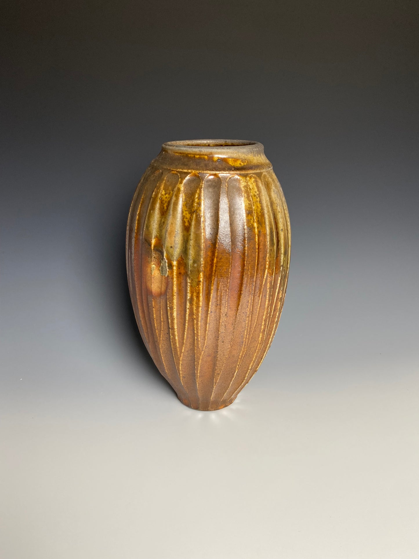 Wood Fired Fluted Vase