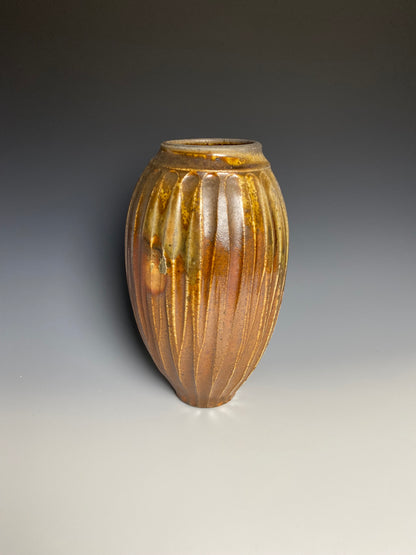 Wood Fired Fluted Vase