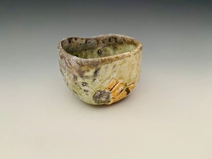 Hand carved wood fired tea bowl