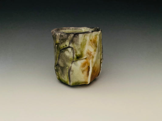 Wood fired faceted yunomi