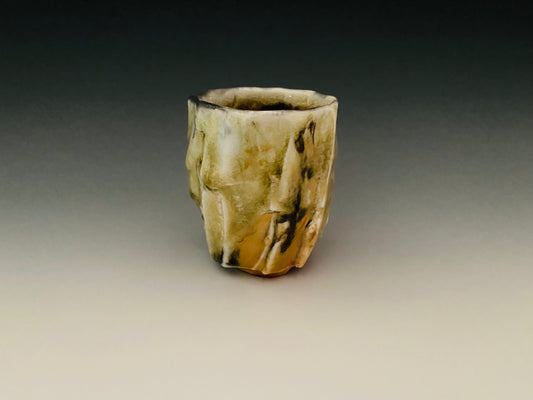 Wood fired faceted yunomi