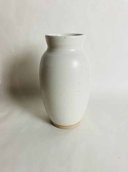 Vase with a Semi-Matte Satin White Glaze