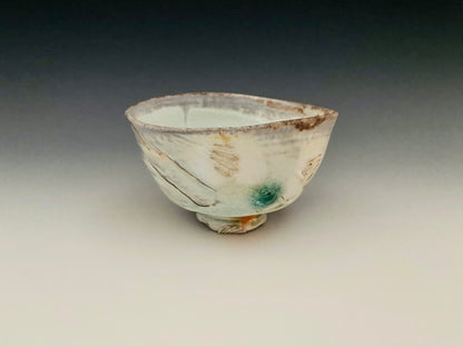 Wood Fired Porcelain bowl with jewel