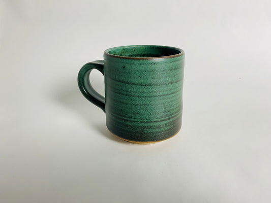 Forest green stoneware mug