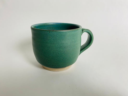 Forest green stoneware mug