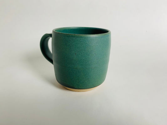 Forest green stoneware mug