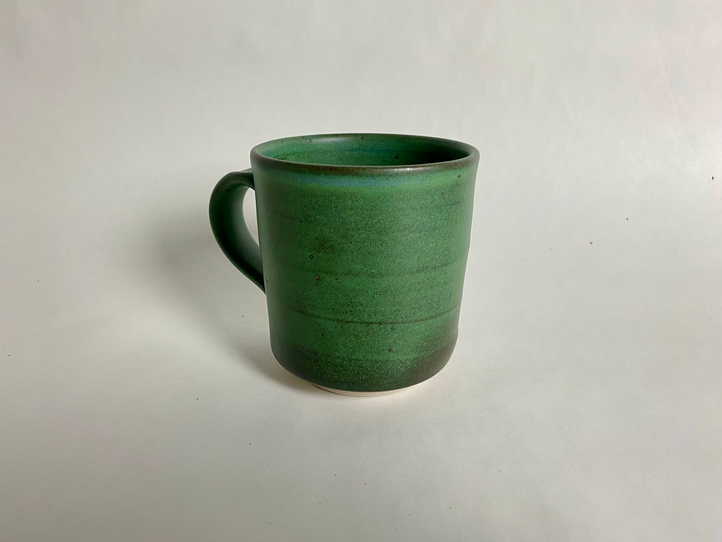 Forest green stoneware mug