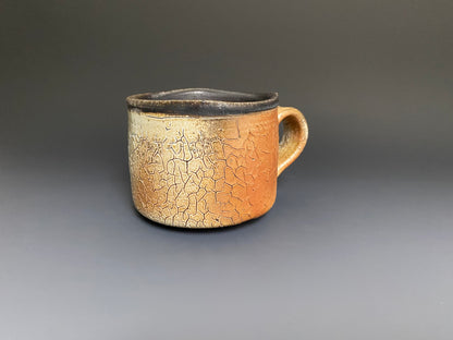 Wood Fired Mug with Crackle Slip