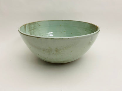 Serving bowl with Green Glaze and Carbon Variation