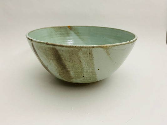 Serving bowl with Green Glaze and Carbon Variation