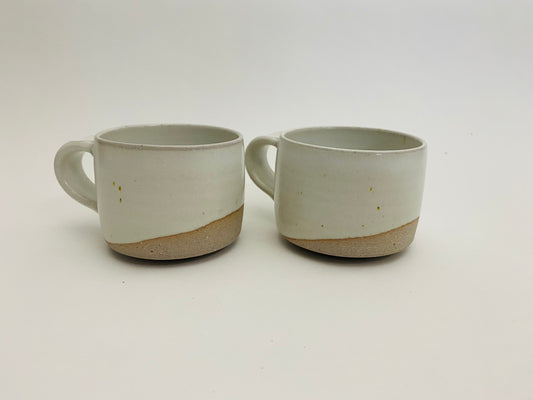 A Pair of White Espresso Cups