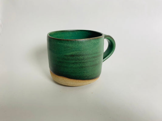 Forest green stoneware mug