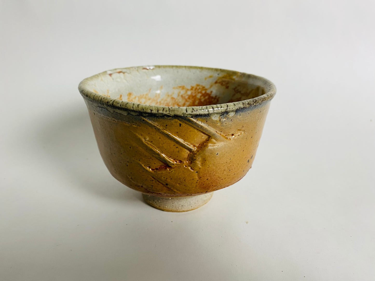 Shino Bowl with Paddle Marks