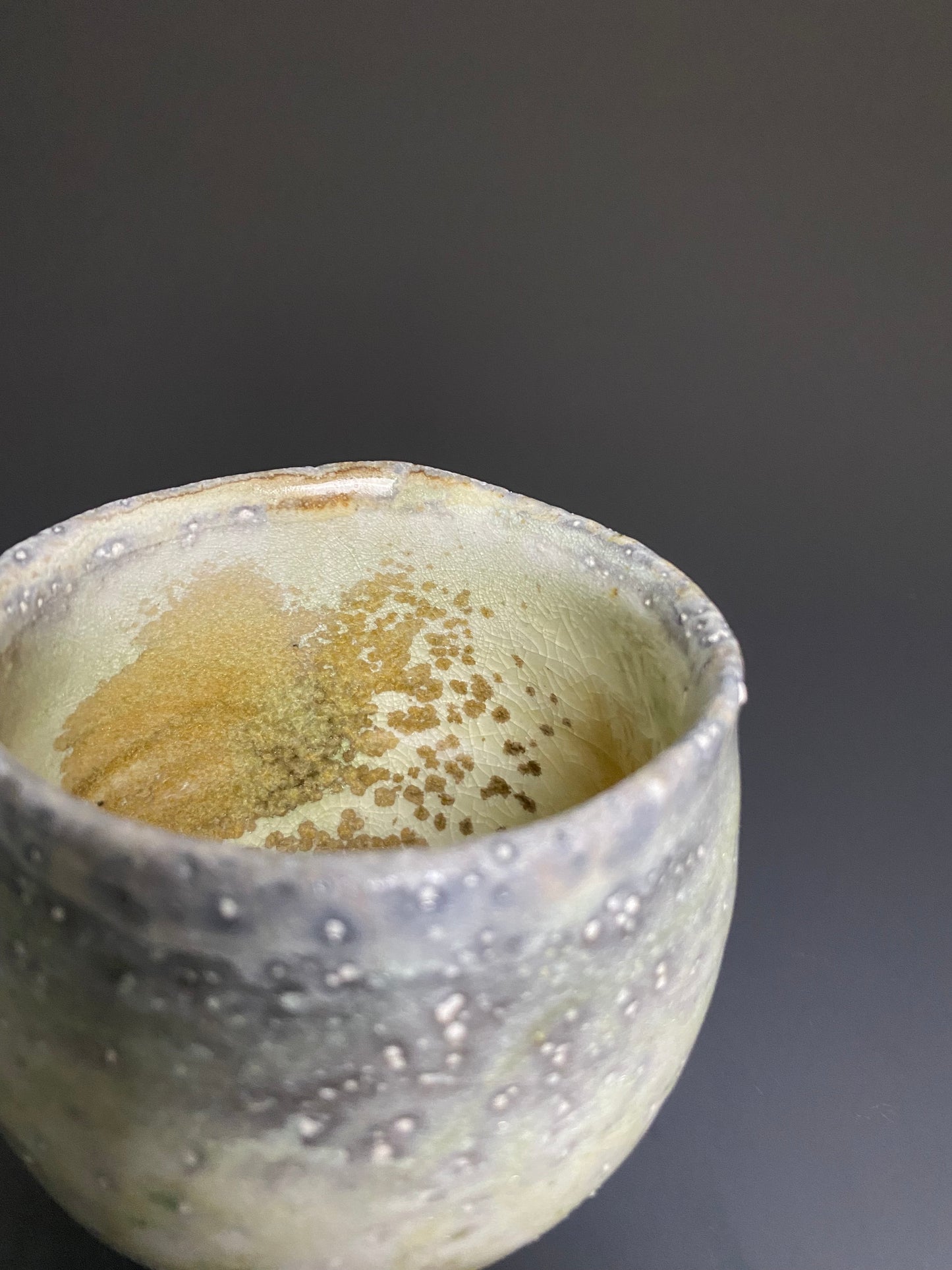 Wood Fired Cup with Crystals