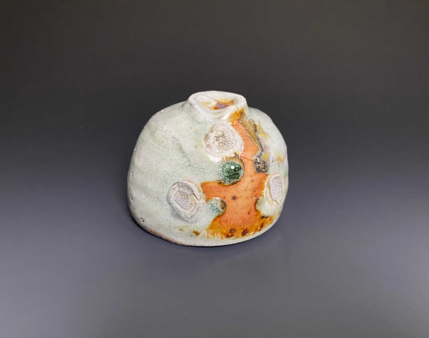 Wood Fired Porcelain Bowl with Jewel