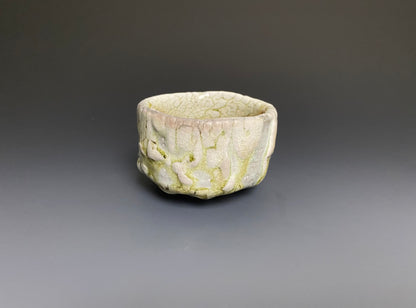 Wood Fired Porcelain Bowl with a Crawling Glaze