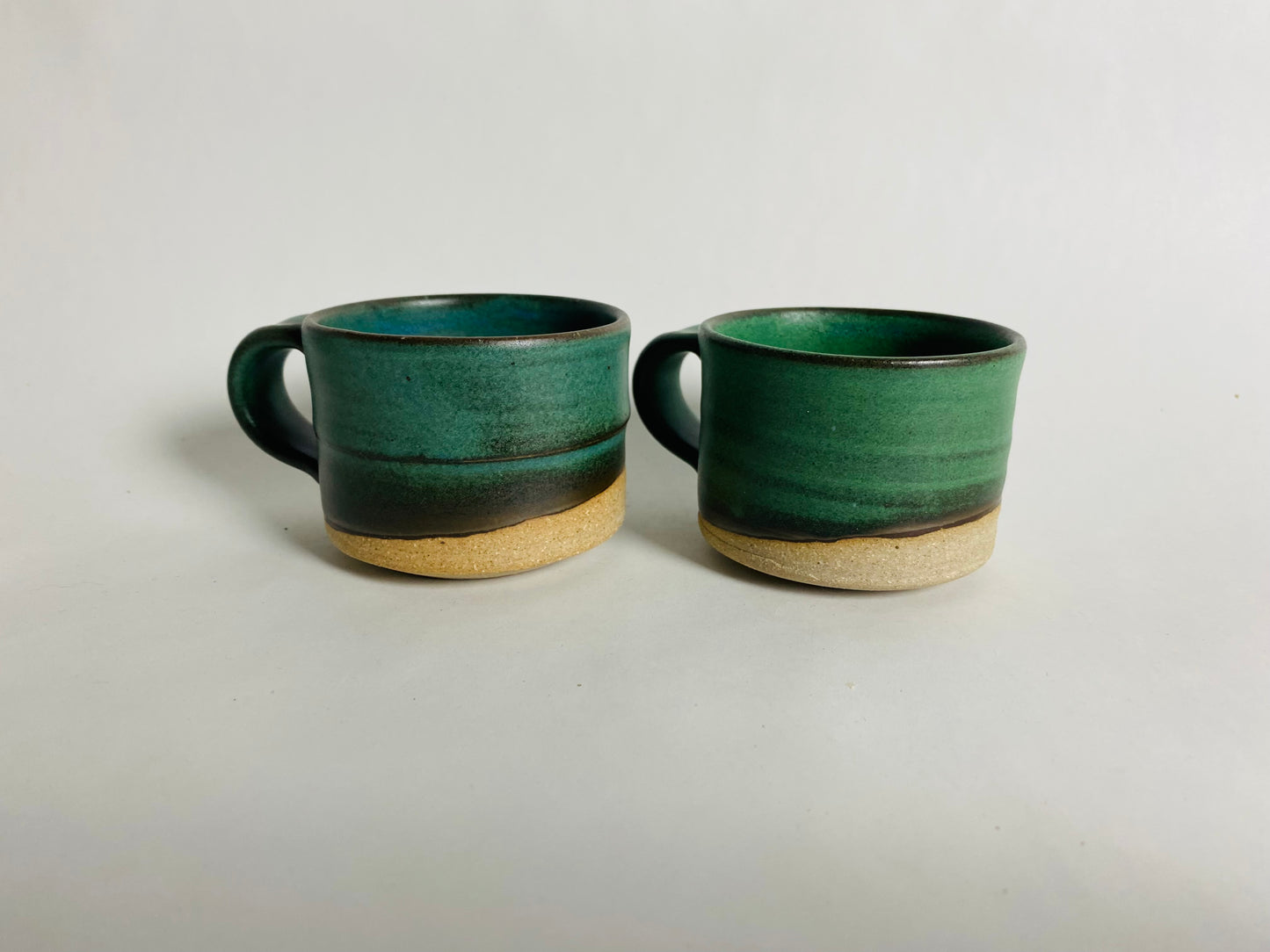 A Pair of Forest Green Espresso Cups