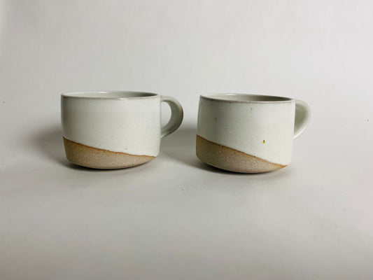 A Pair of White Espresso Cups