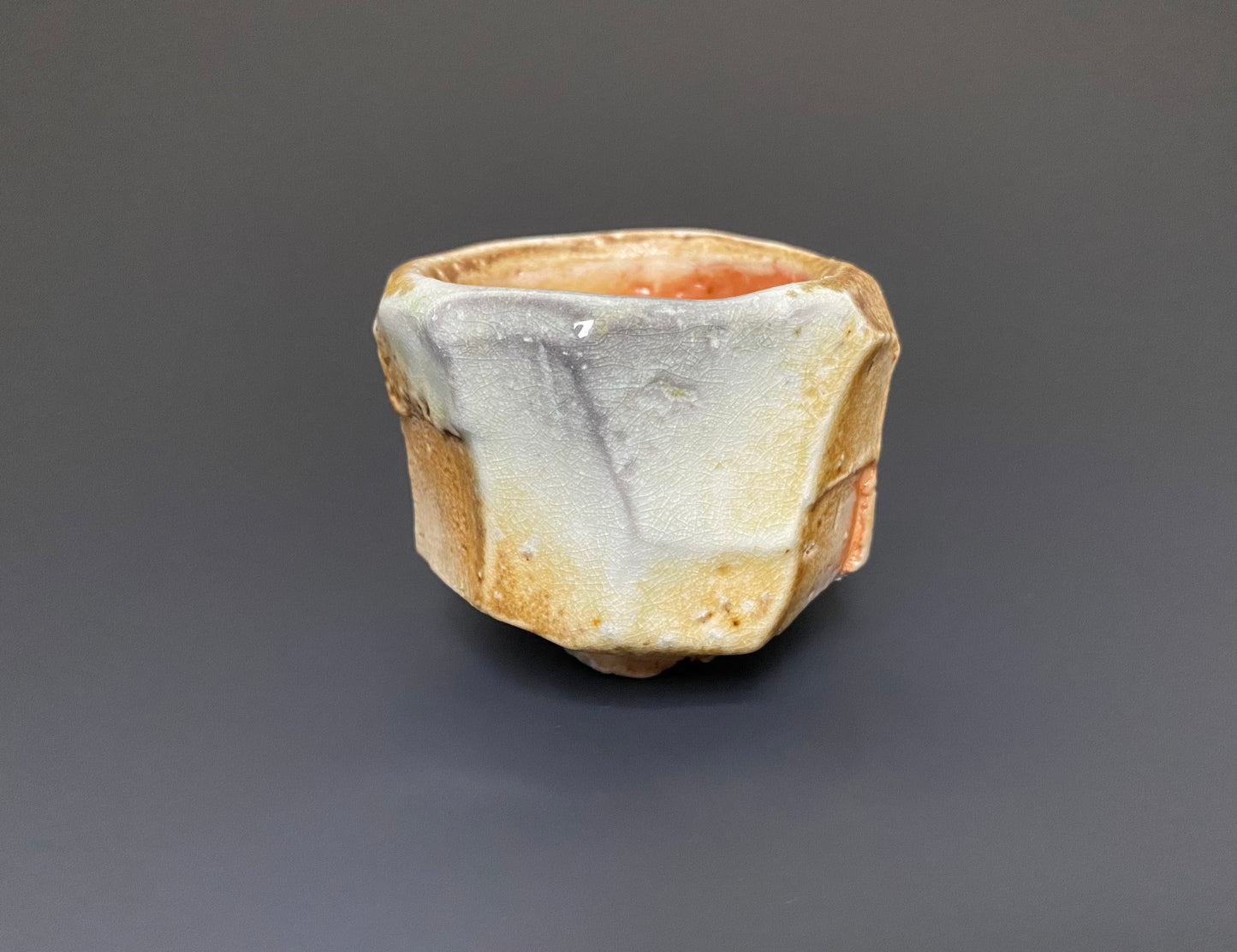 Hand Carved Wood Fired Porcelain Cup